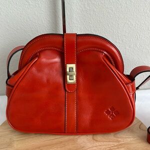 Patricia Nash Florentina Frame Leather Crossbody Bag.